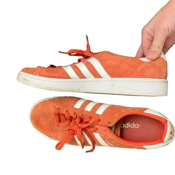 adidas Other - Adidas Campus Trasca Mens Orange White Sneakers 11 Suede Casual Low Top Normcore
